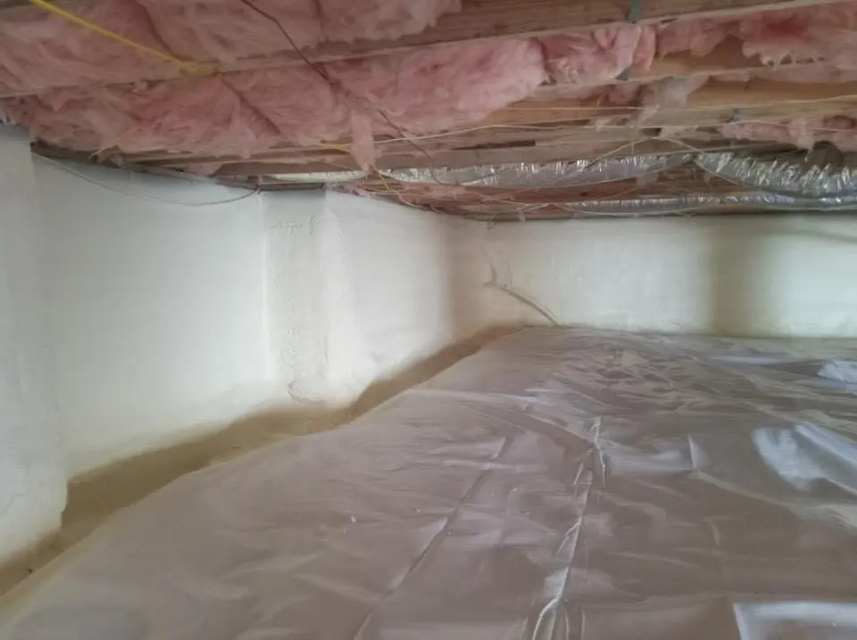 Crawl space encapsulation with closed-cell spray foam for Metal Roof Coating in Oceanport